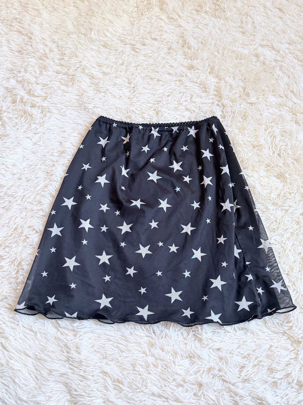 Nasty Gal Black Star Print Circle Skirt
